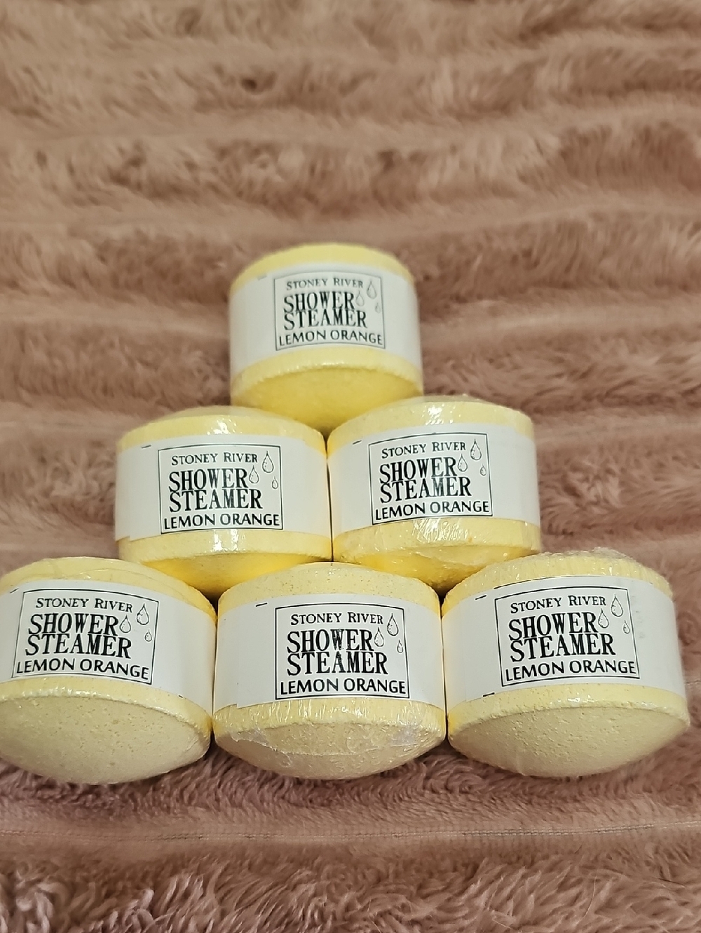 Lemon Orange Shower Steamers - Yellow Aromatherapy Tablets